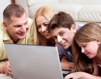 happy family with skylight